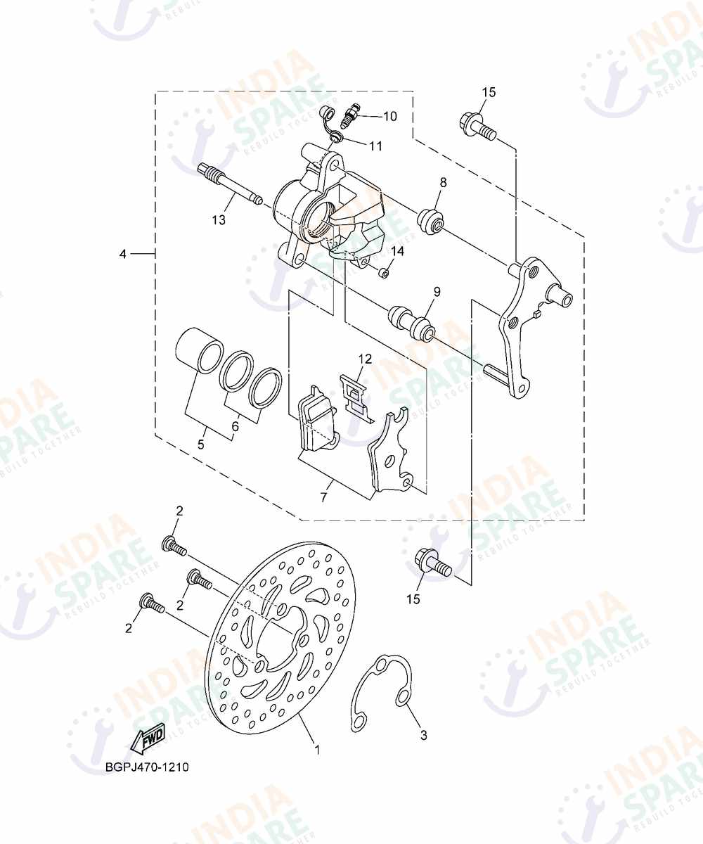 YAMAHA BGPJ FASCINO 125CC DISK Series FRONT BRAKE CALIPER